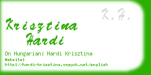 krisztina hardi business card